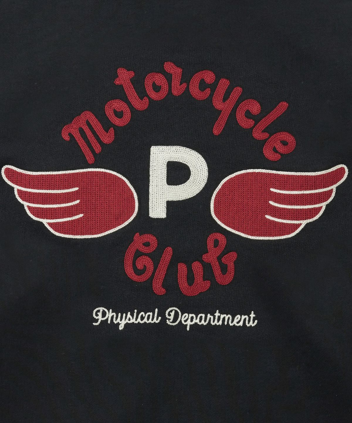 핍스 모터사이클(PHYPS MOTORCYCLE) Motorcycle Club Wing Hoodie Zip-Up Black