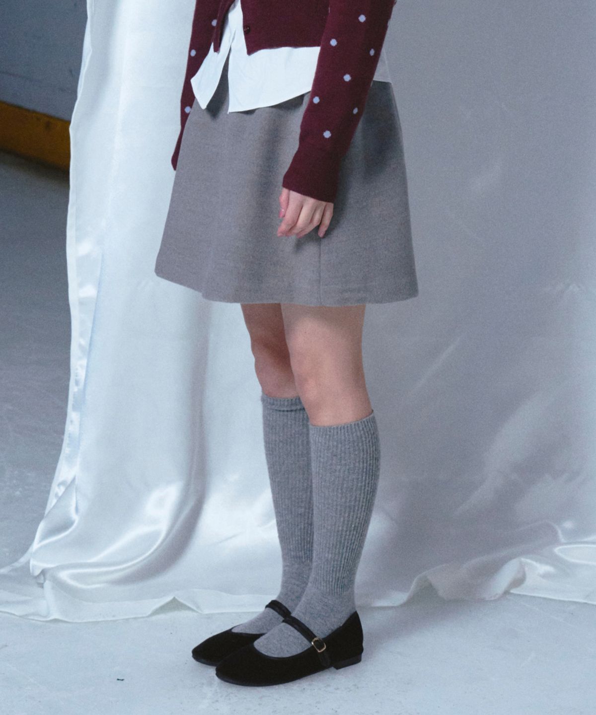 로긴 앤 로지(ROGIN N ROSIE) Semi Balloon Skirt Gray