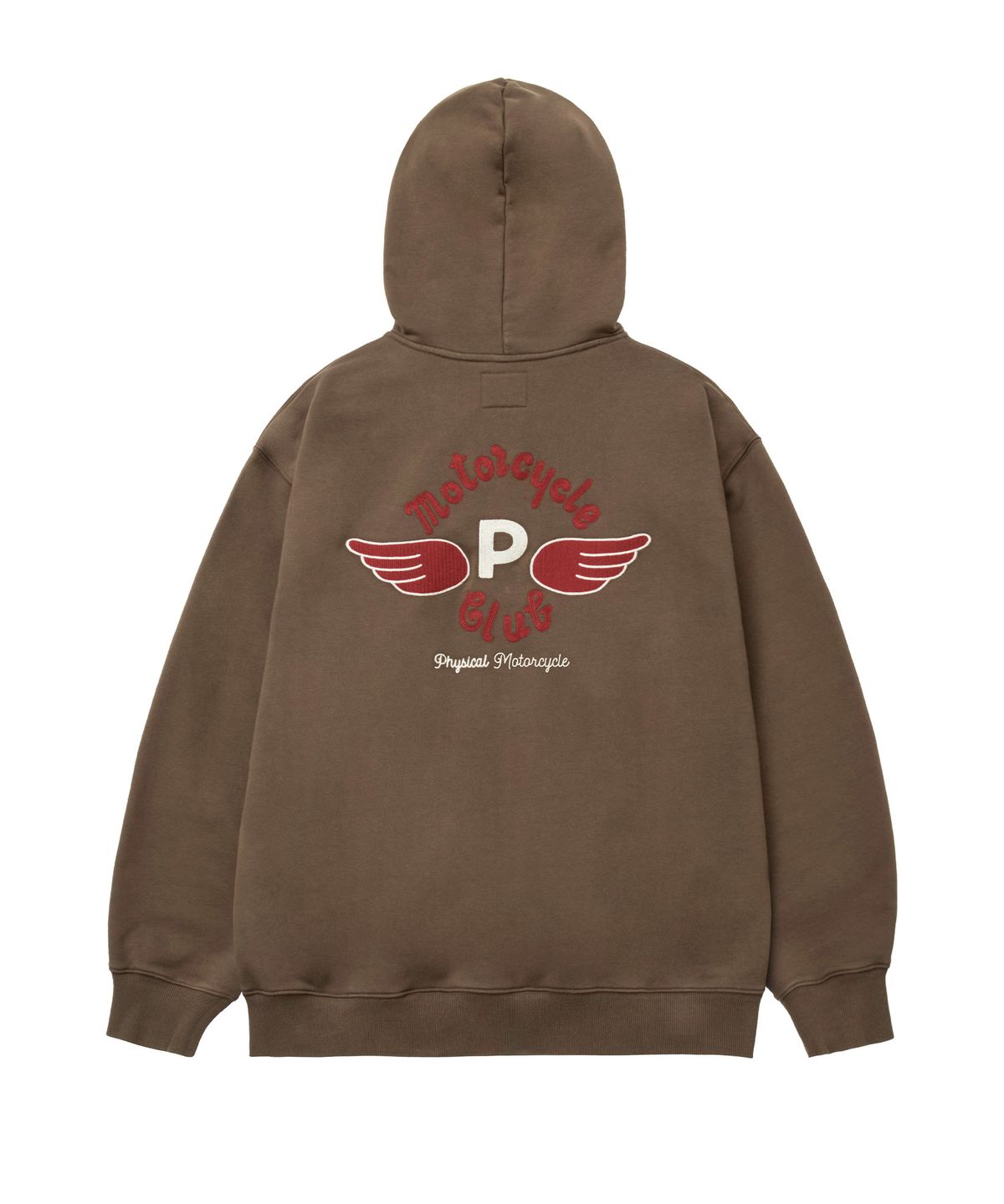 핍스 모터사이클(PHYPS MOTORCYCLE) Motorcycle Club Wing Hoodie Zip-Up Brown