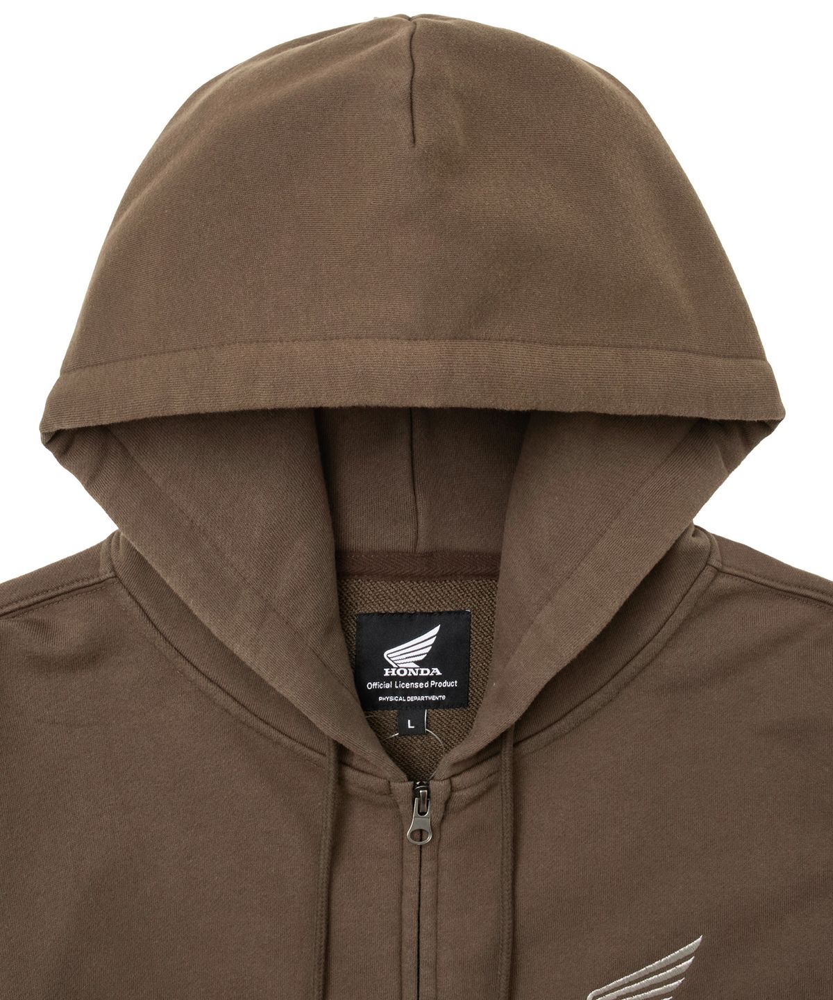핍스 모터사이클(PHYPS MOTORCYCLE) Motorcycle Club Wing Hoodie Zip-Up Brown