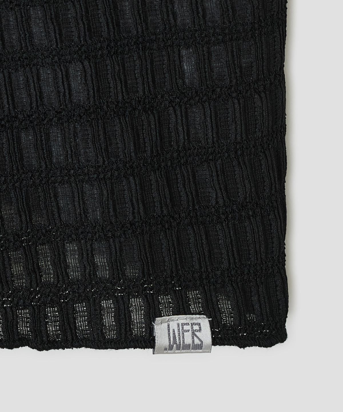타입서비스(TYPESERVICE) Textured Mock Neck Top [Black]