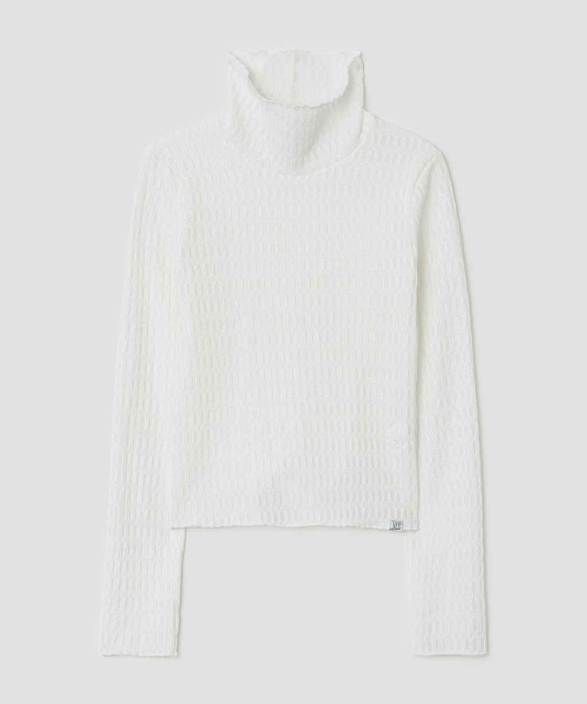 타입서비스(TYPESERVICE) Textured Mock Neck Top [White]