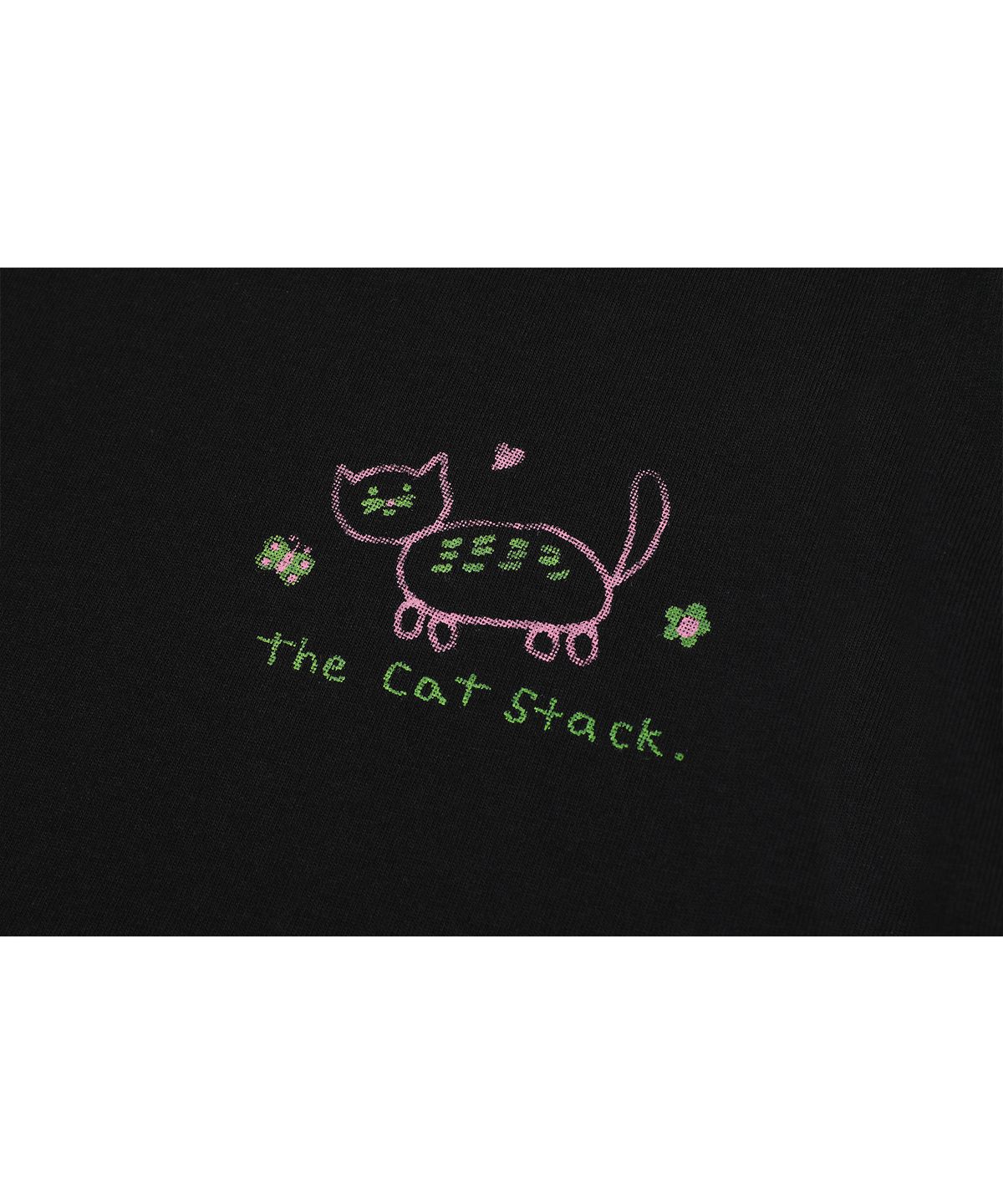 꼼파뇨(CPGN STUDIO) 캣 스택 롱슬리브 블랙