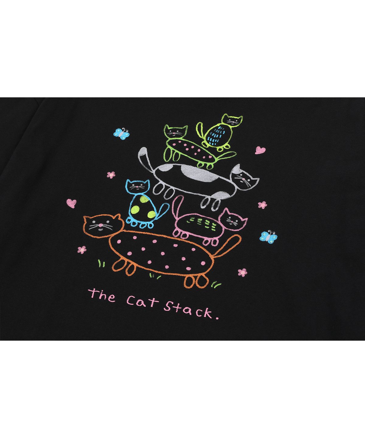 꼼파뇨(CPGN STUDIO) 캣 스택 롱슬리브 블랙
