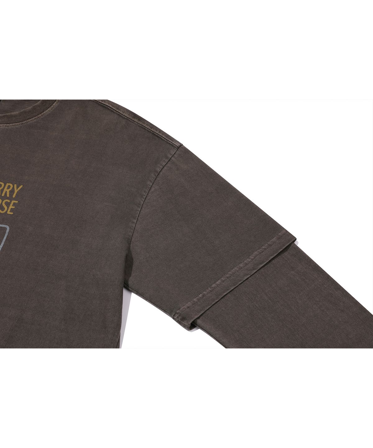꼼파뇨(CPGN STUDIO) 유니 스타 레이어드 피그먼트 롱슬리브 브라운