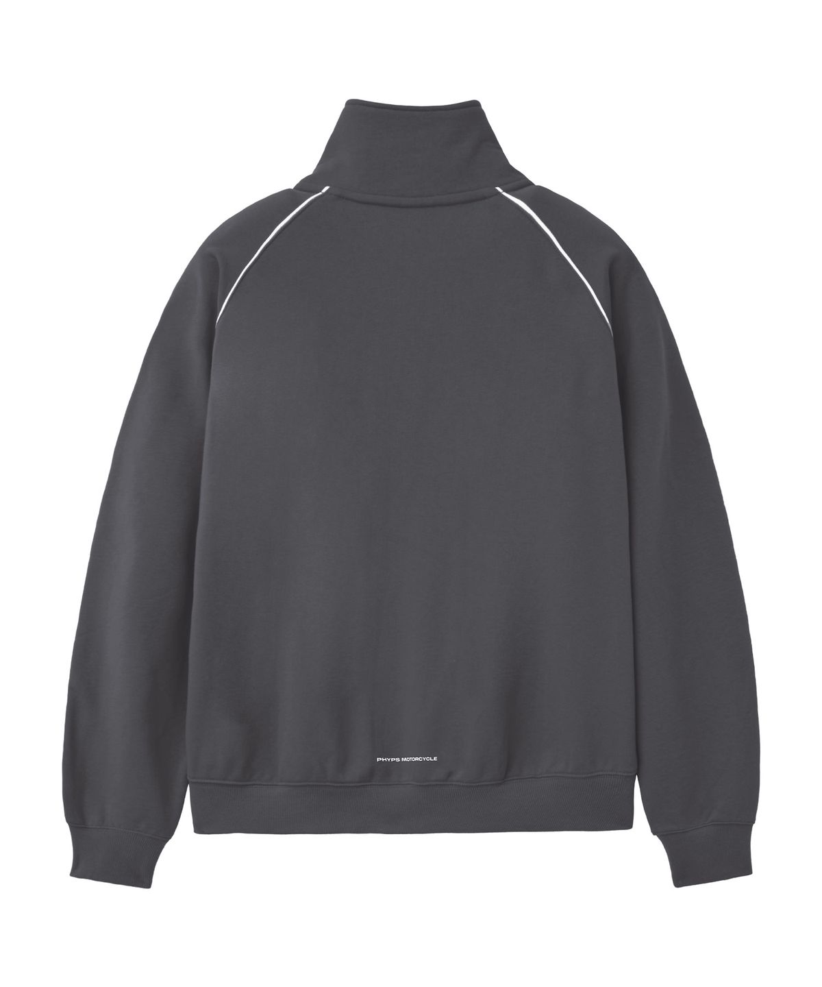 핍스 모터사이클(PHYPS MOTORCYCLE) Racing Piping Half-Zip Sweatshirt Charcoal