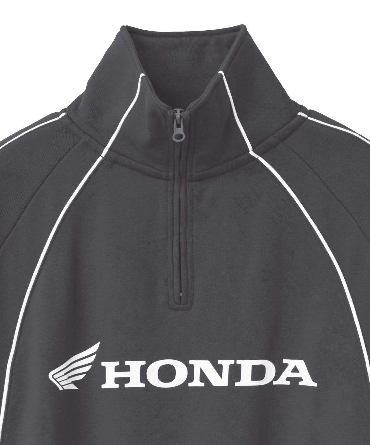 핍스 모터사이클(PHYPS MOTORCYCLE) Racing Piping Half-Zip Sweatshirt Charcoal