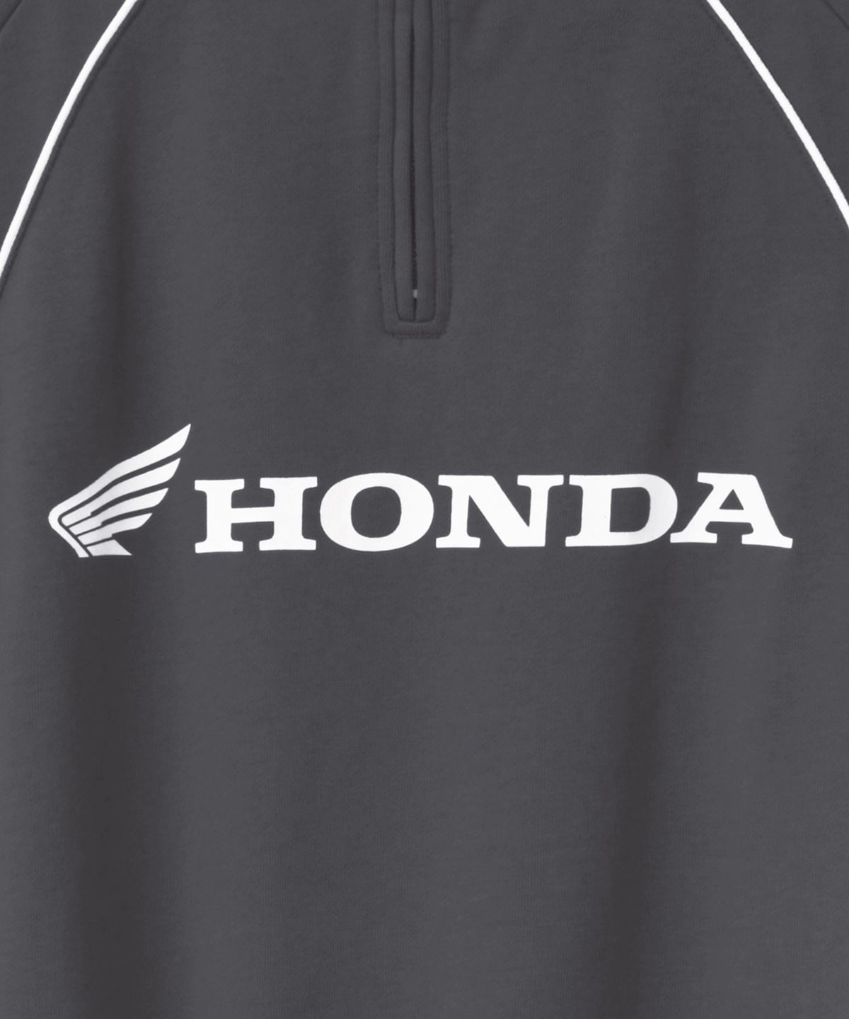 핍스 모터사이클(PHYPS MOTORCYCLE) Racing Piping Half-Zip Sweatshirt Charcoal