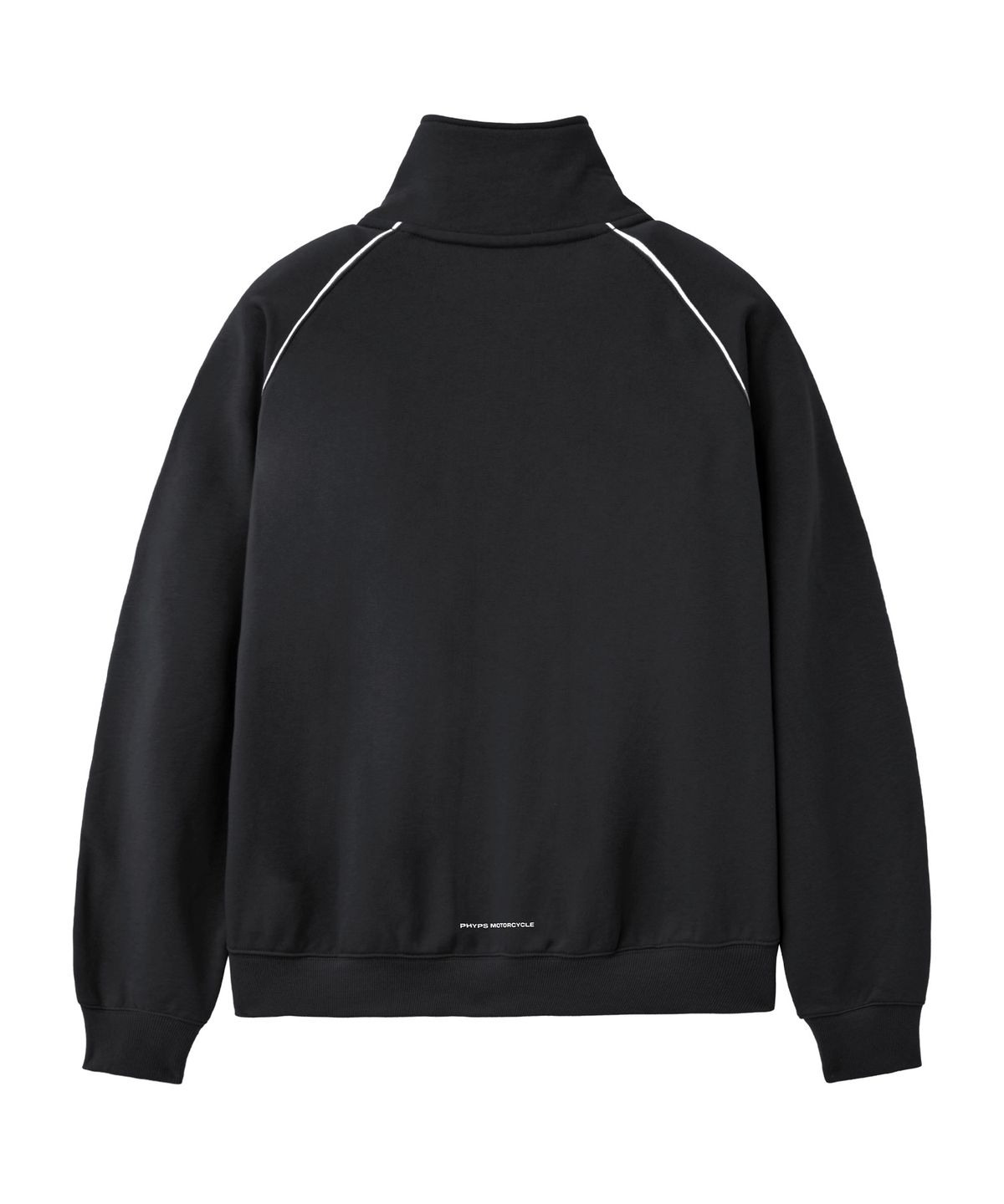 핍스 모터사이클(PHYPS MOTORCYCLE) Racing Piping Half-Zip Sweatshirt Black