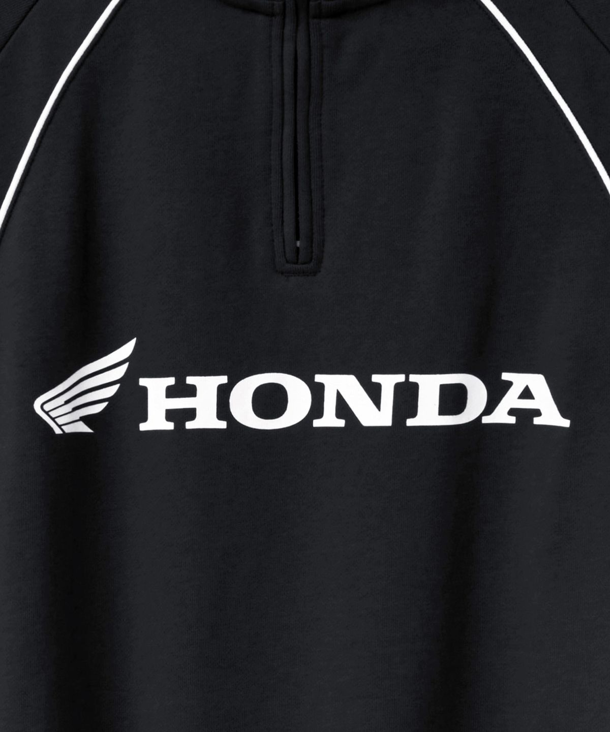 핍스 모터사이클(PHYPS MOTORCYCLE) Racing Piping Half-Zip Sweatshirt Black