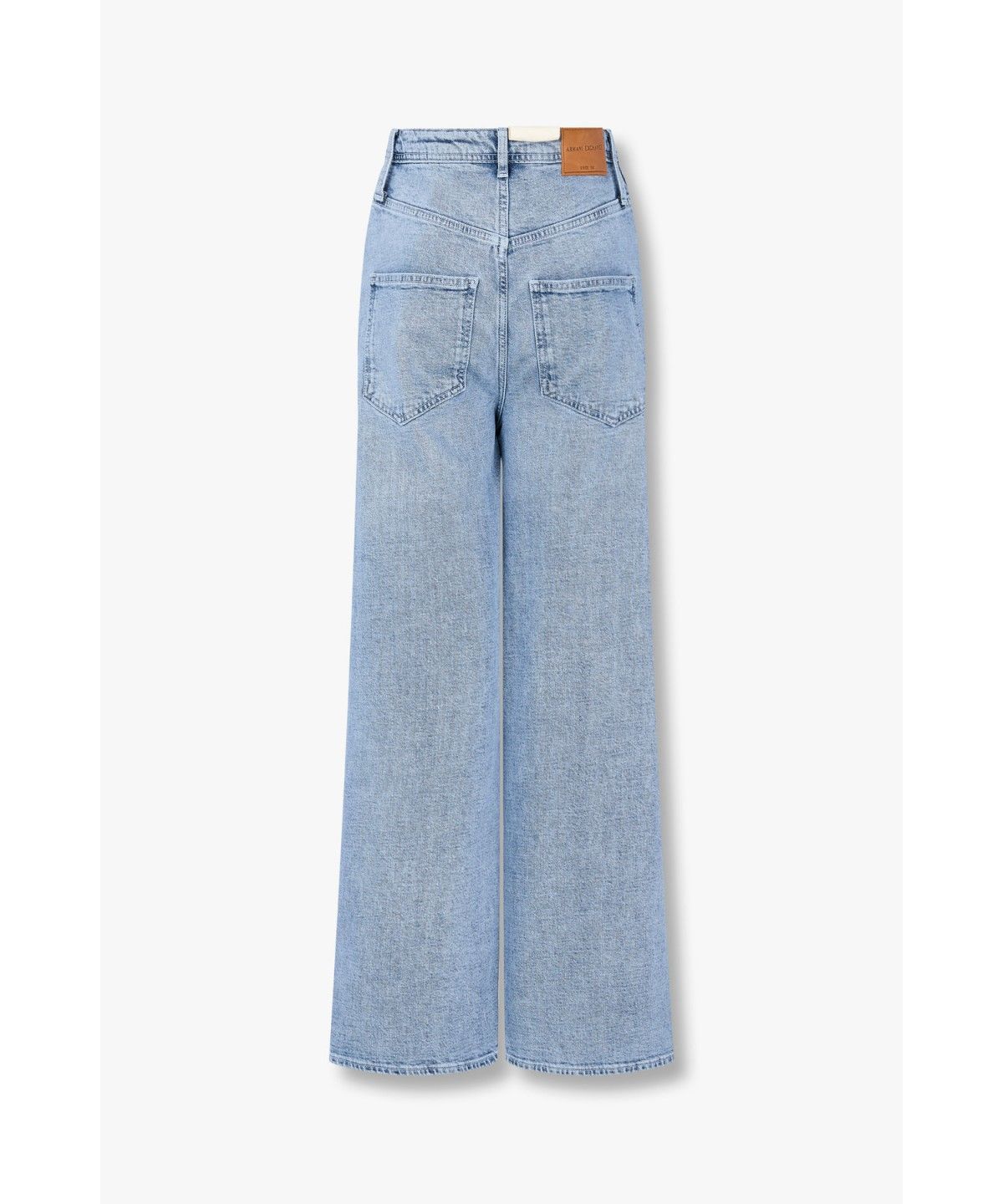 아르마니 익스체인지(ARMANI EXCHANGE) 여성 사이드 슬릿 와이드 레그 진 _라이트 블루_A425140510