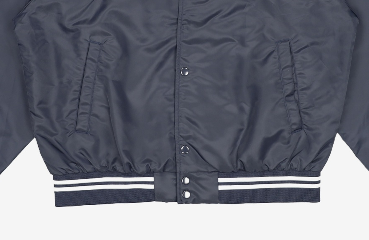 노매뉴얼(NOMANUAL) ARCH LOGO VARSITY JACKET - NAVY L