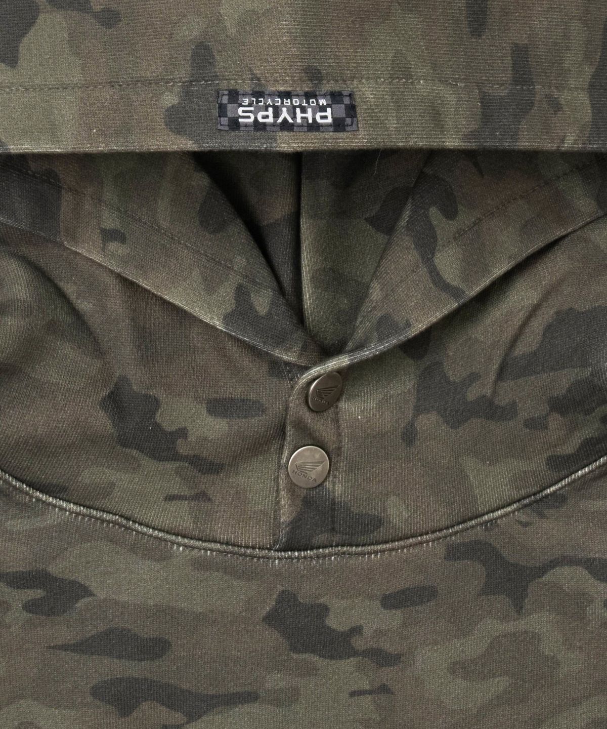 핍스 모터사이클(PHYPS MOTORCYCLE) Honda Small Wing Rivet Point Hoodie Camo