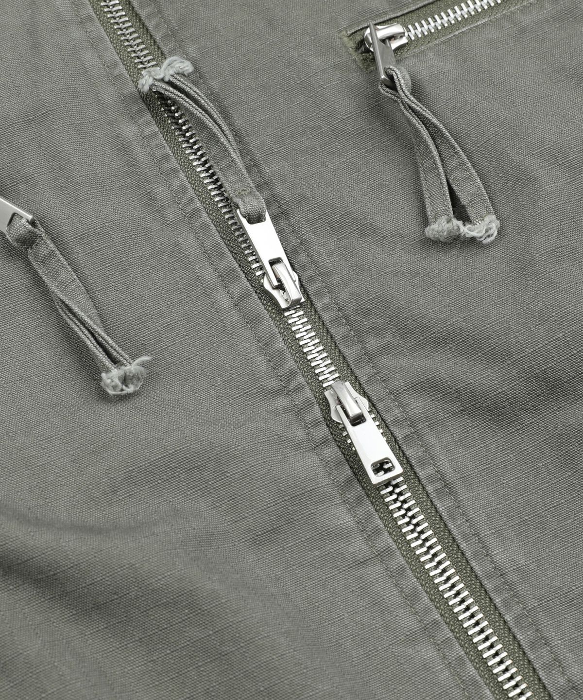 엑스톤즈(XTONZ) XJ141 멀티 지퍼 크롭 MA-1 자켓 (KHAKI)