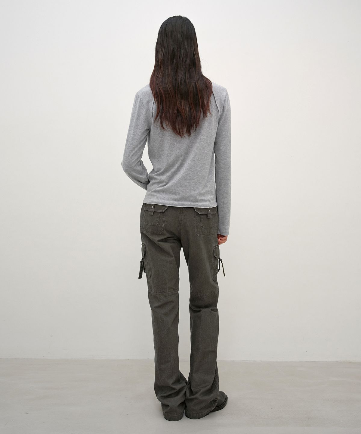 인사일런스 우먼(INSILENCE WOMEN) 빈티지 코튼 카고 팬츠 WASHED KHAKI