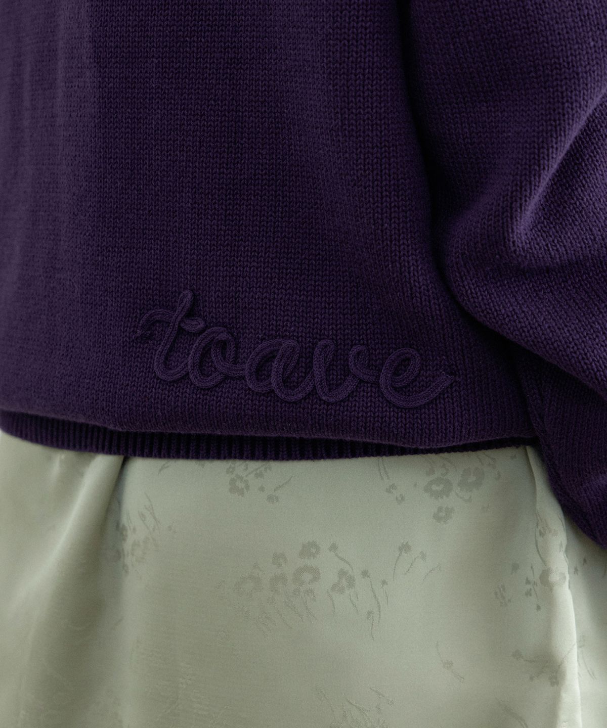 토아베(TOAVE) Logo Embroidery Cotton Knit (Purple)