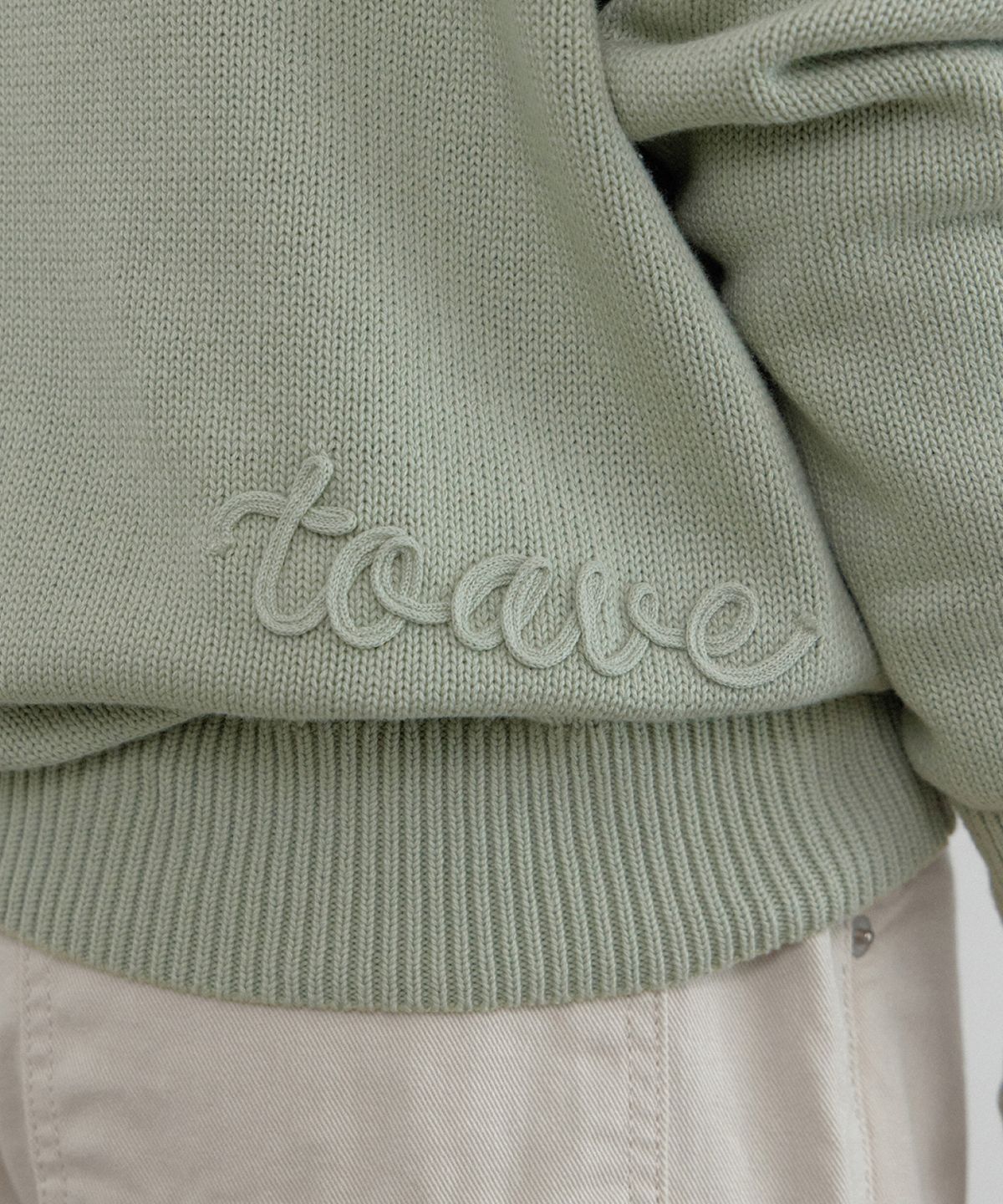 토아베(TOAVE) Logo Embroidery Cotton Knit (Mint)