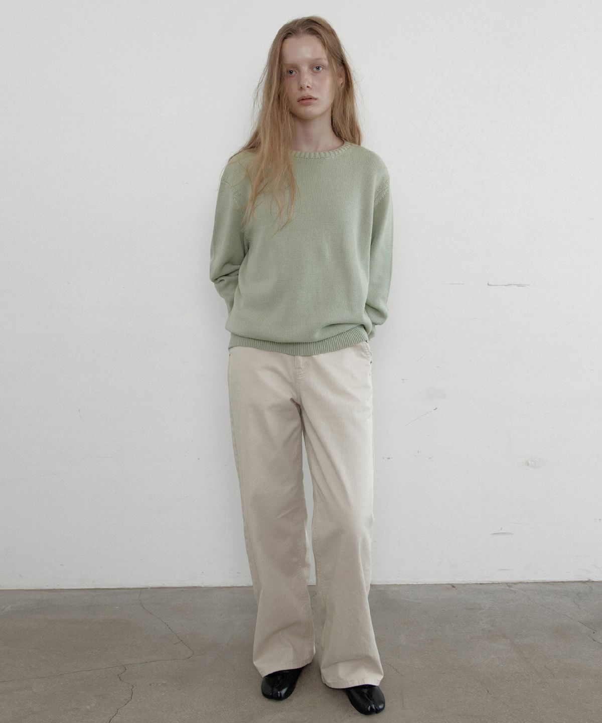 토아베(TOAVE) Logo Embroidery Cotton Knit (Mint)