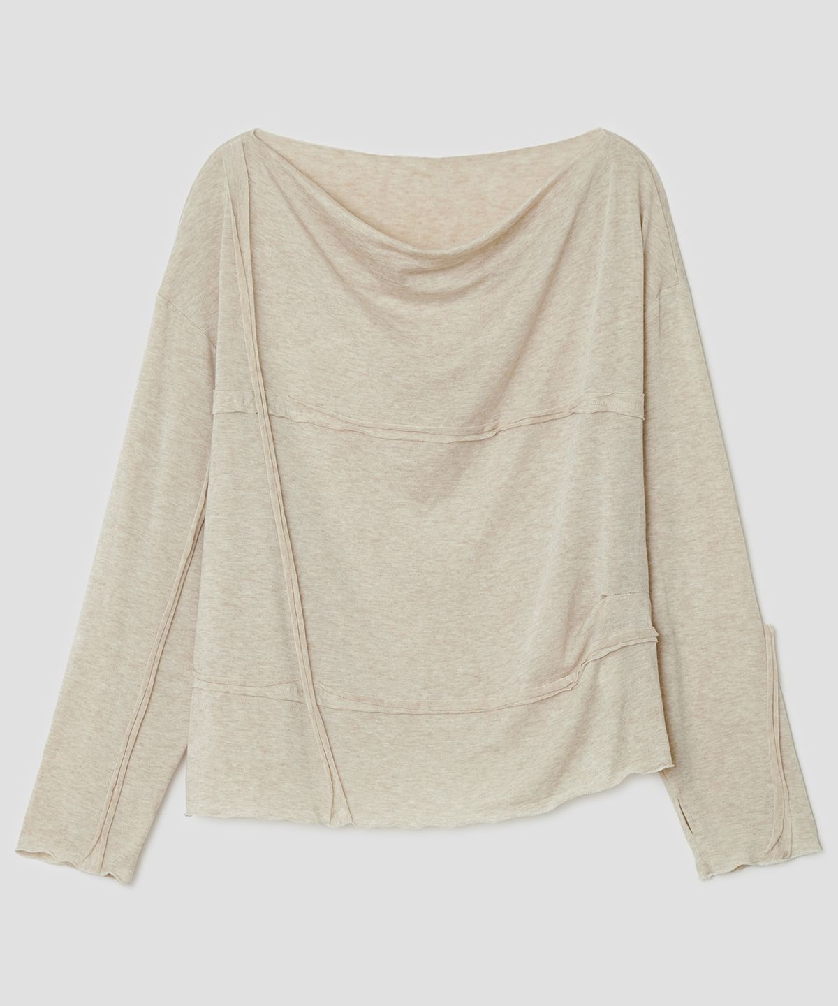 타입서비스(TYPESERVICE) Draped Ruched Top [Beige]