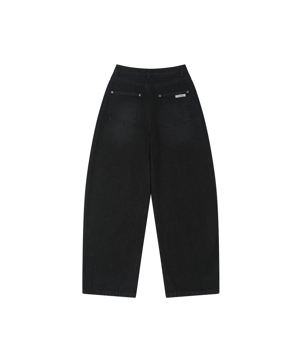 레더리(LEATHERY) 에센셜 커브드 데님 팬츠 [BLACK]