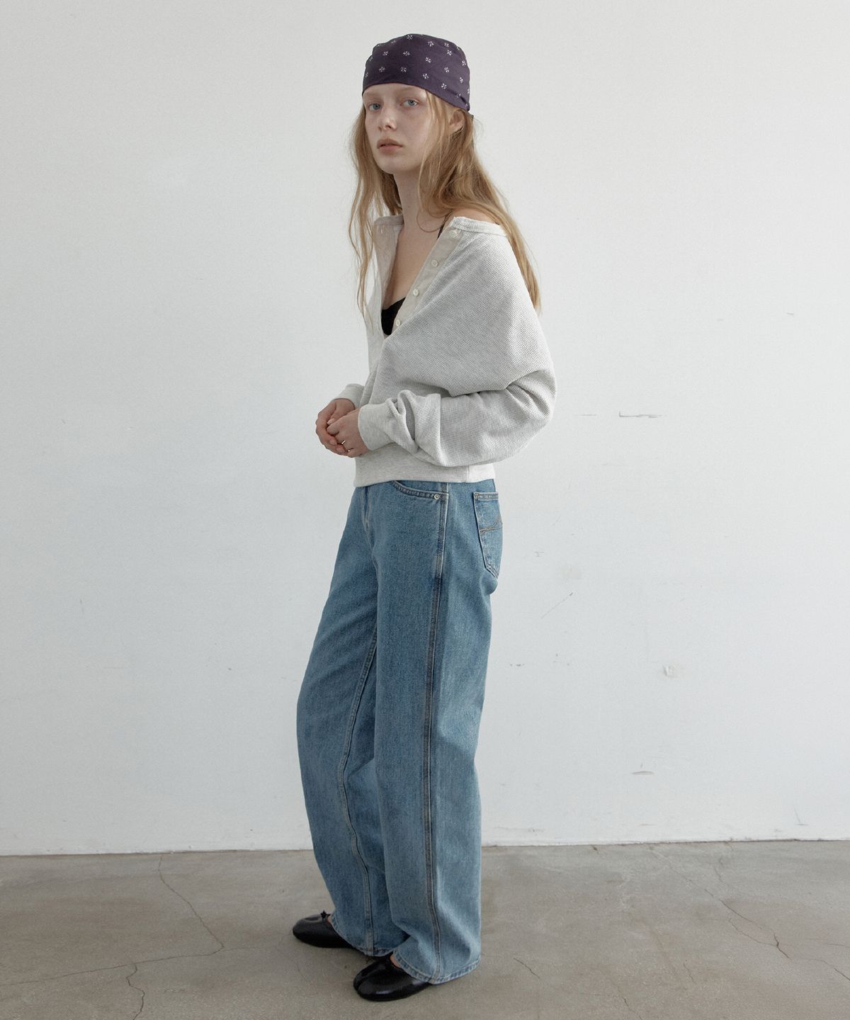 토아베(TOAVE) 90s Straight Fit Denim (Middle blue)