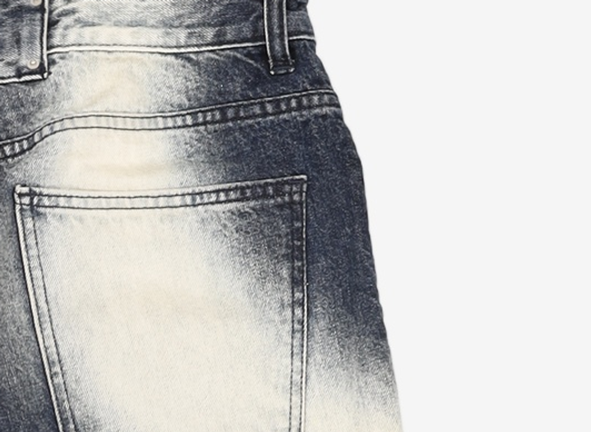 메종미네드(MAISON MINED) CROSS WASHING DENIM PANTS INDIGO 48