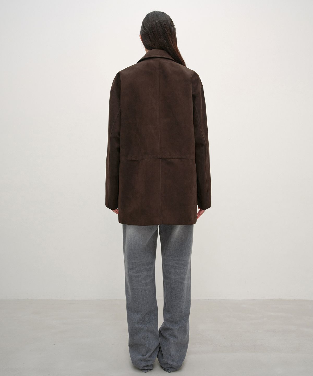 인사일런스 우먼(INSILENCE WOMEN) 포우 스웨이드 카코트 DARK BROWN