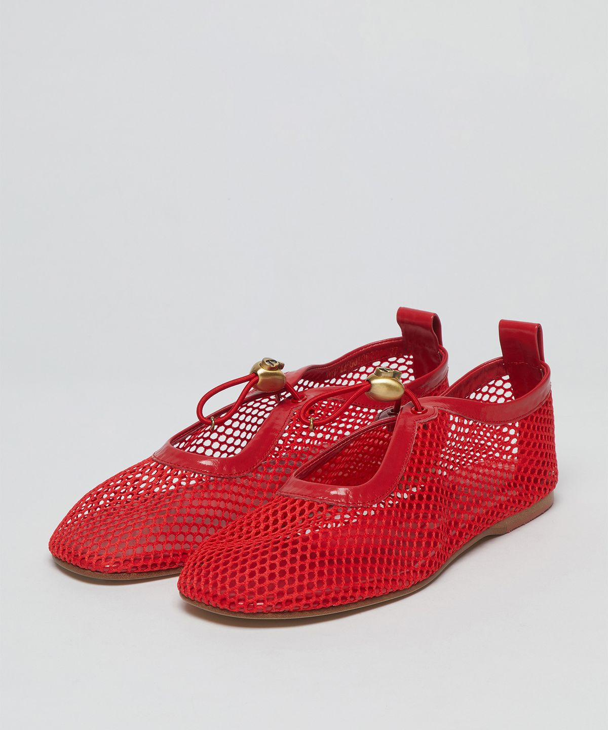 아카이브앱크(ARCHIVEPKE) Mesh luv string flats(Red fever)_OK1DM25001RED