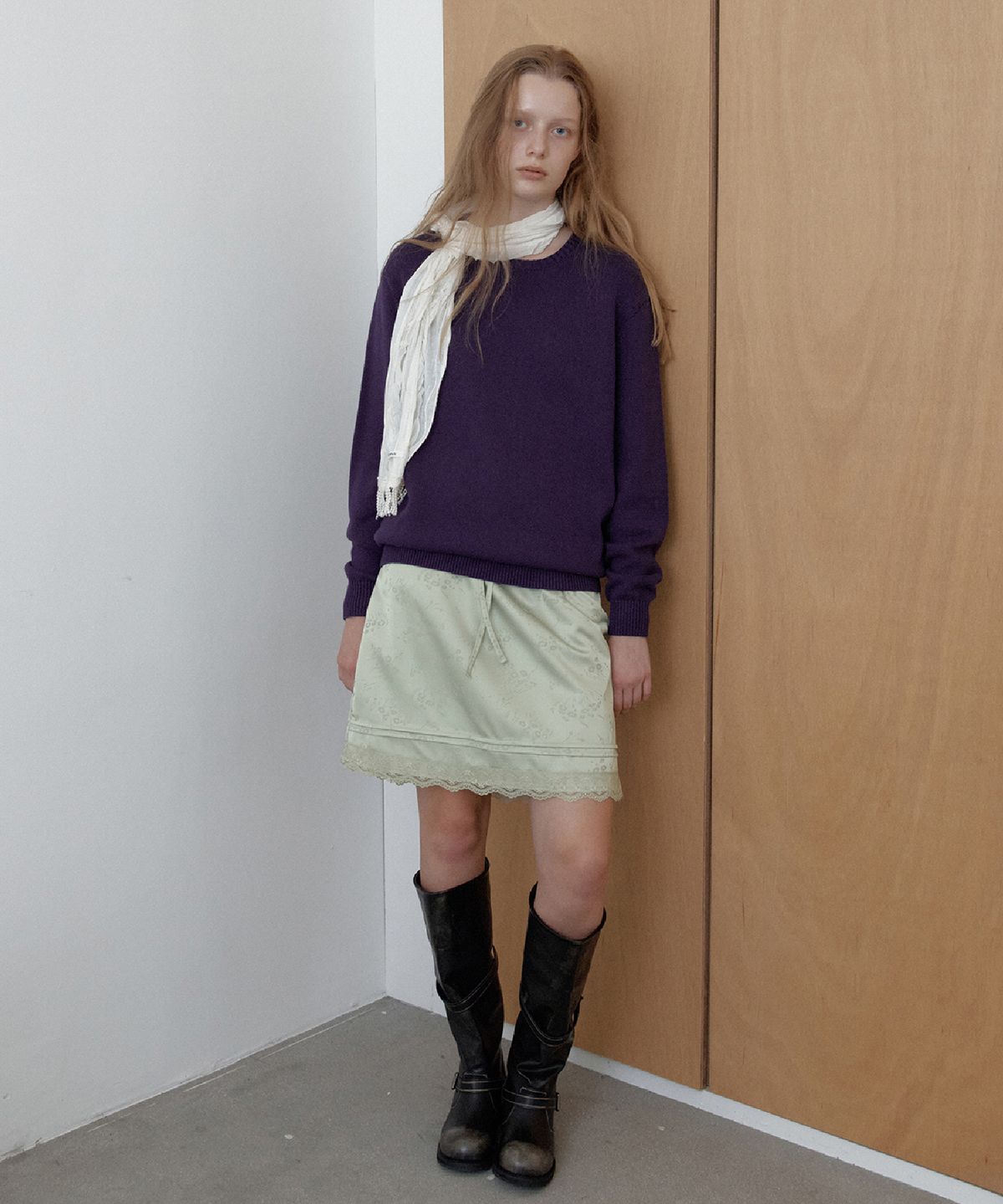 토아베(TOAVE) Windflower Midi Skirt (Green)