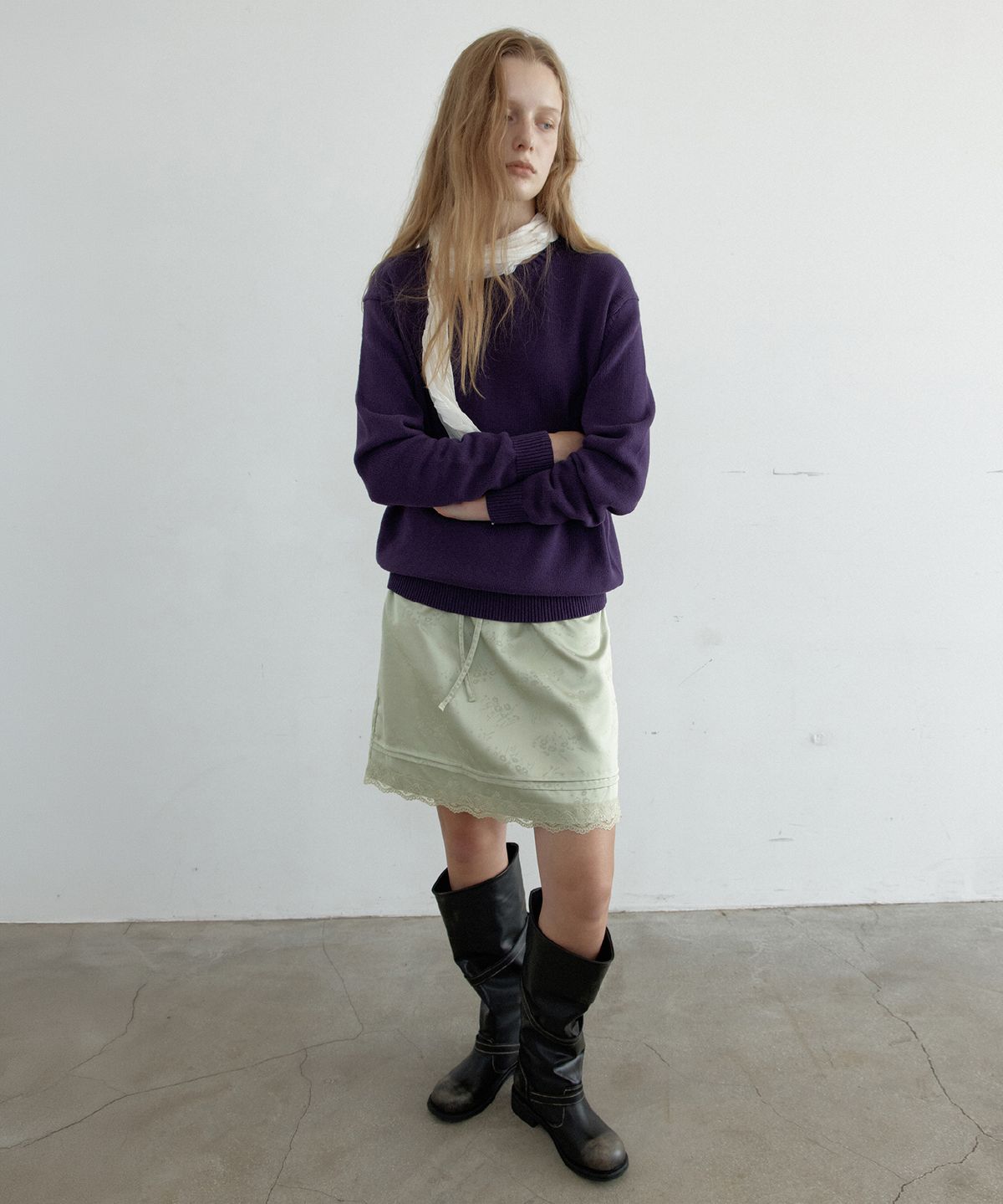 토아베(TOAVE) Windflower Midi Skirt (Green)