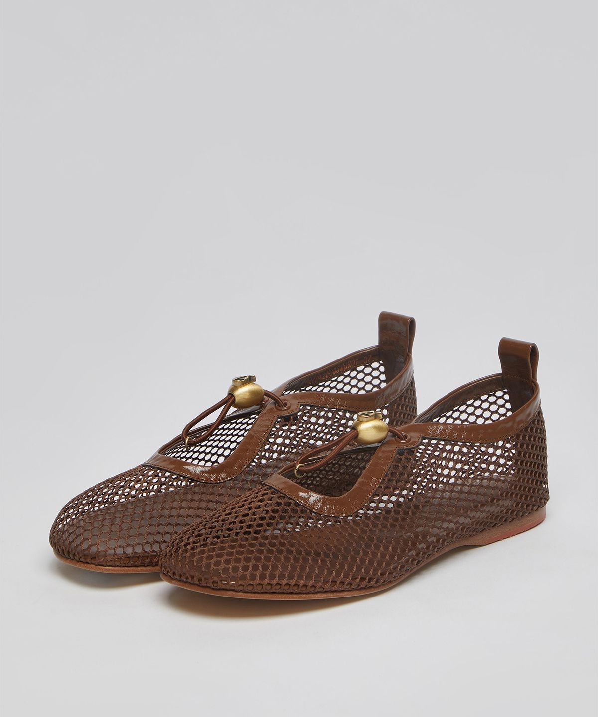 아카이브앱크(ARCHIVEPKE) Mesh luv string flats(Milk brown)_OK1DX26003MBR
