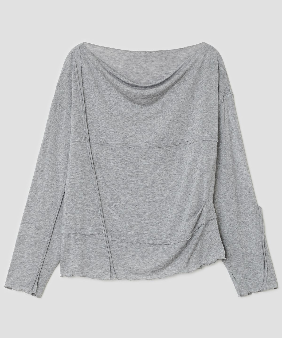 타입서비스(TYPESERVICE) Draped Ruched Top [Gray]