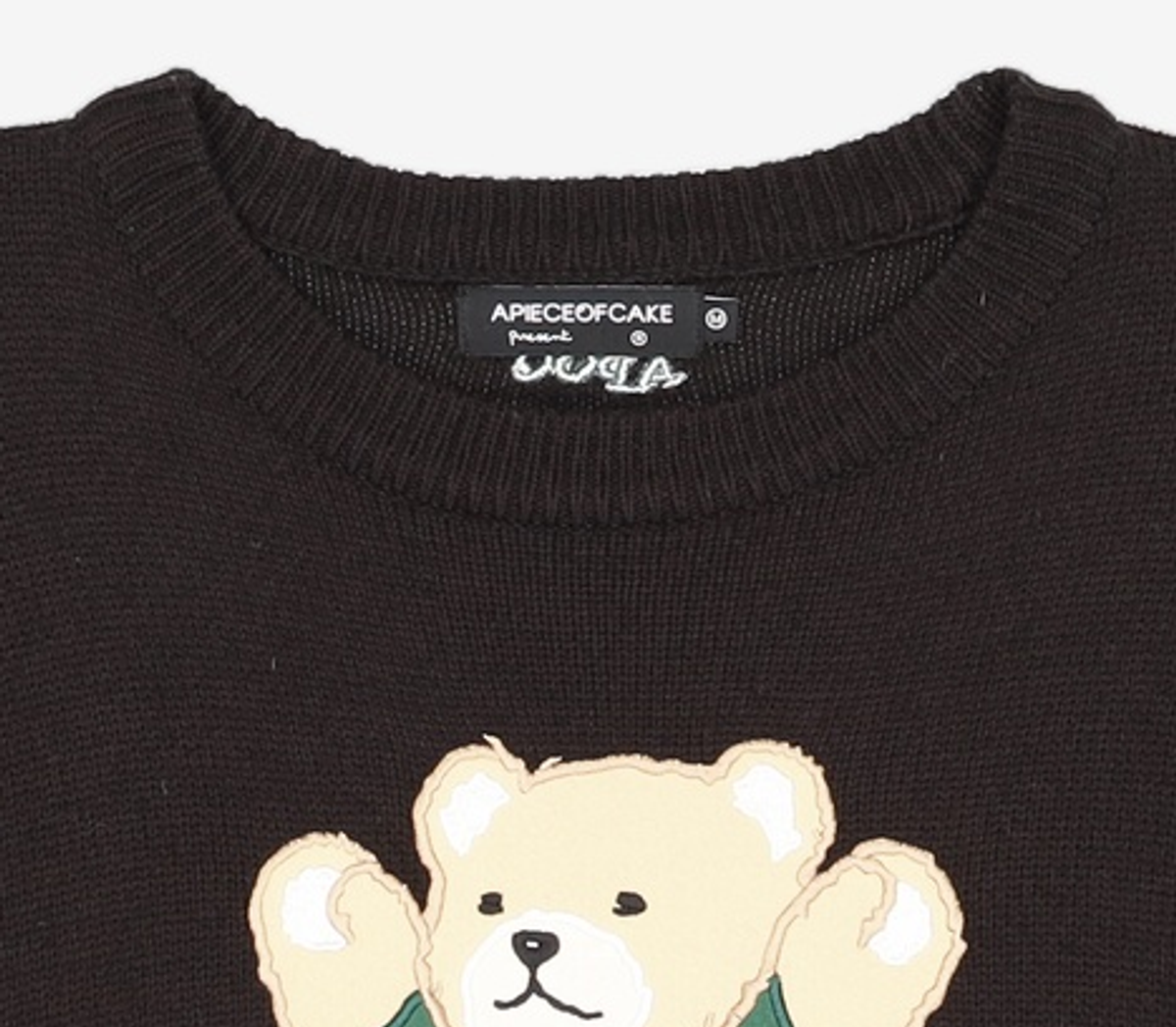 어피스오브케이크(APIECEOFCAKE) Signature Bear Knit_Neon M