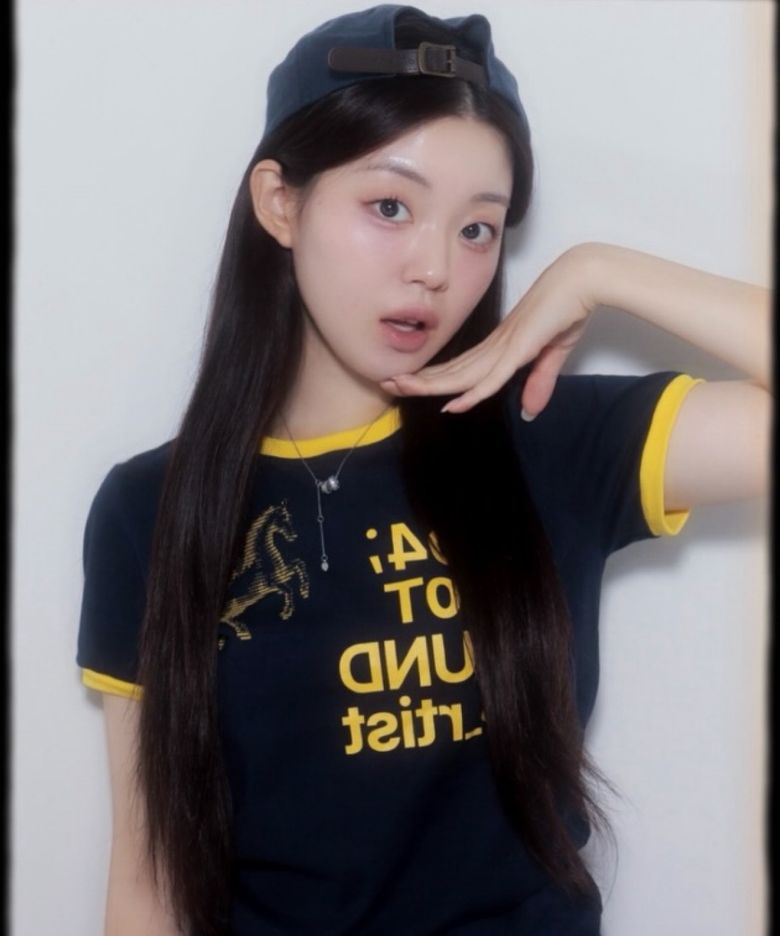 404 아스키 링거 티셔츠 네이비
