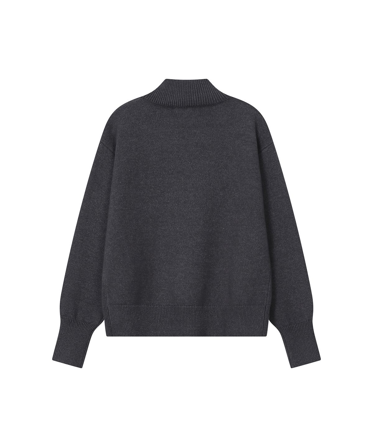 미세키서울(MISEKI SEOUL) High neck knit cardigan CHARCOAL
