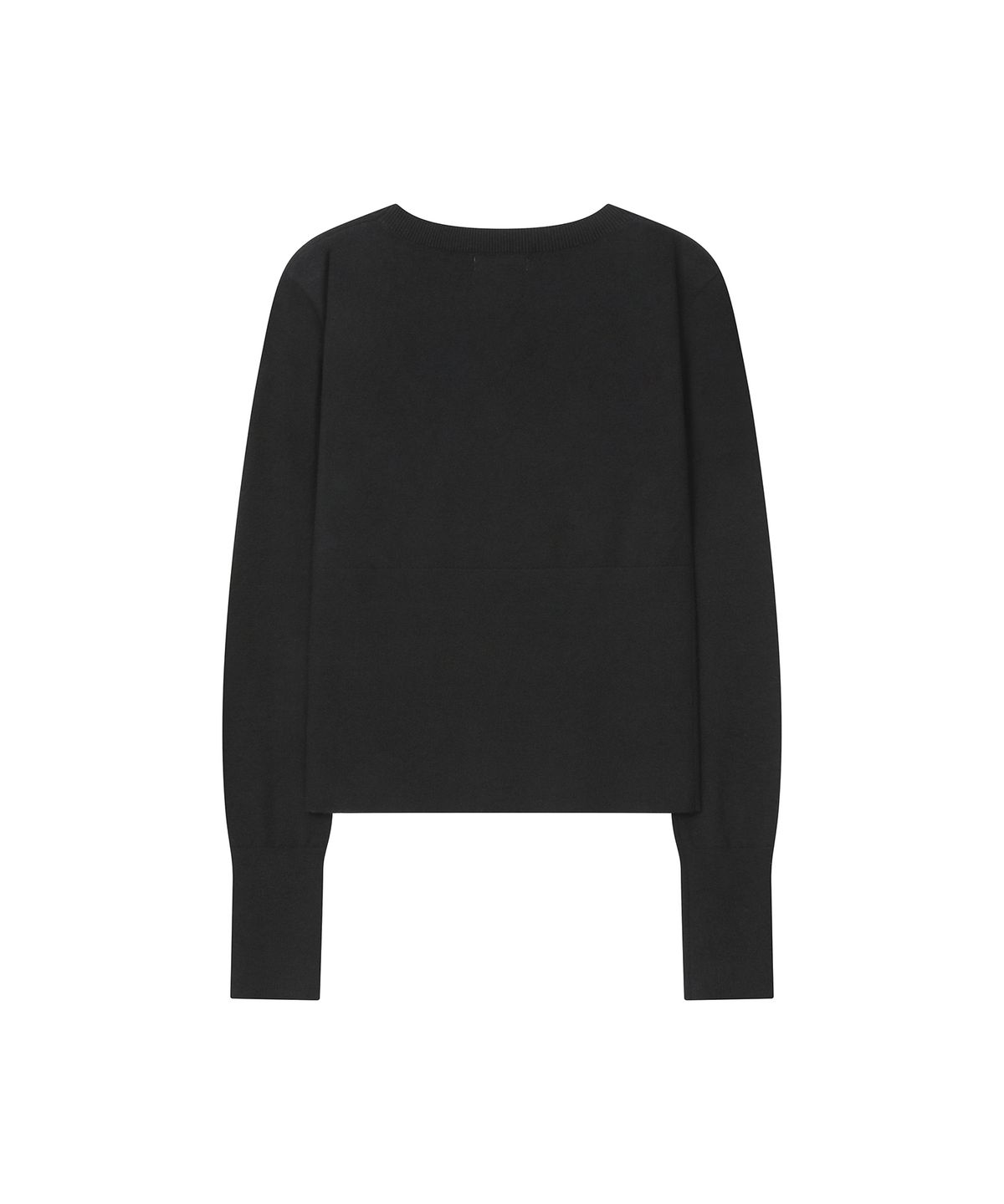 미세키서울(MISEKI SEOUL) Logo fitted knit top BLACK