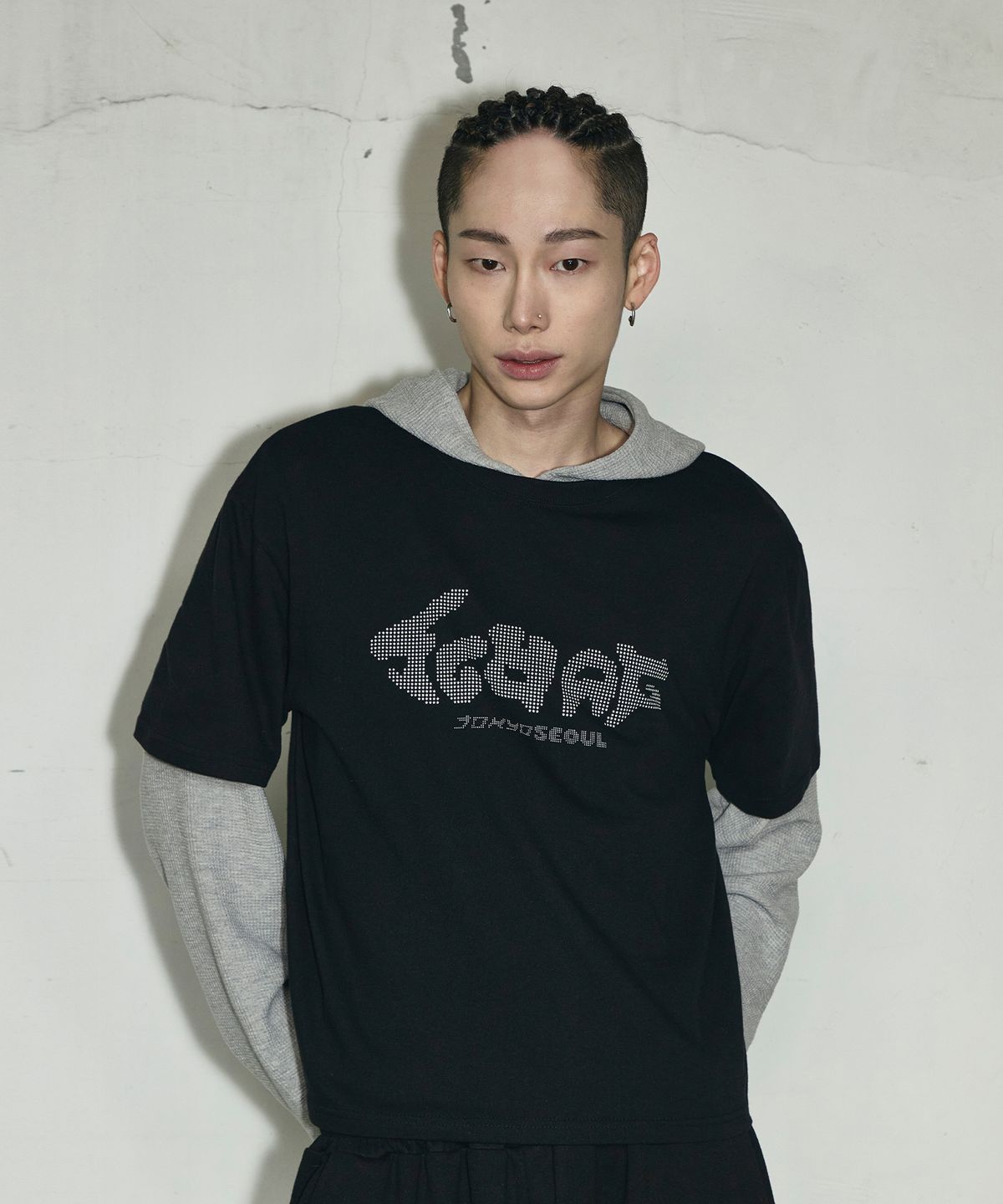 스켈리웩(SCALLYWAG) SCWAG Star Dot Crop T-shirt[Black]