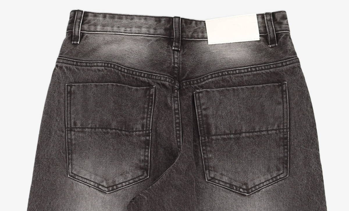 데케트(DECET) Mid Rise Wide Jeans DCPT027AshBlack 30