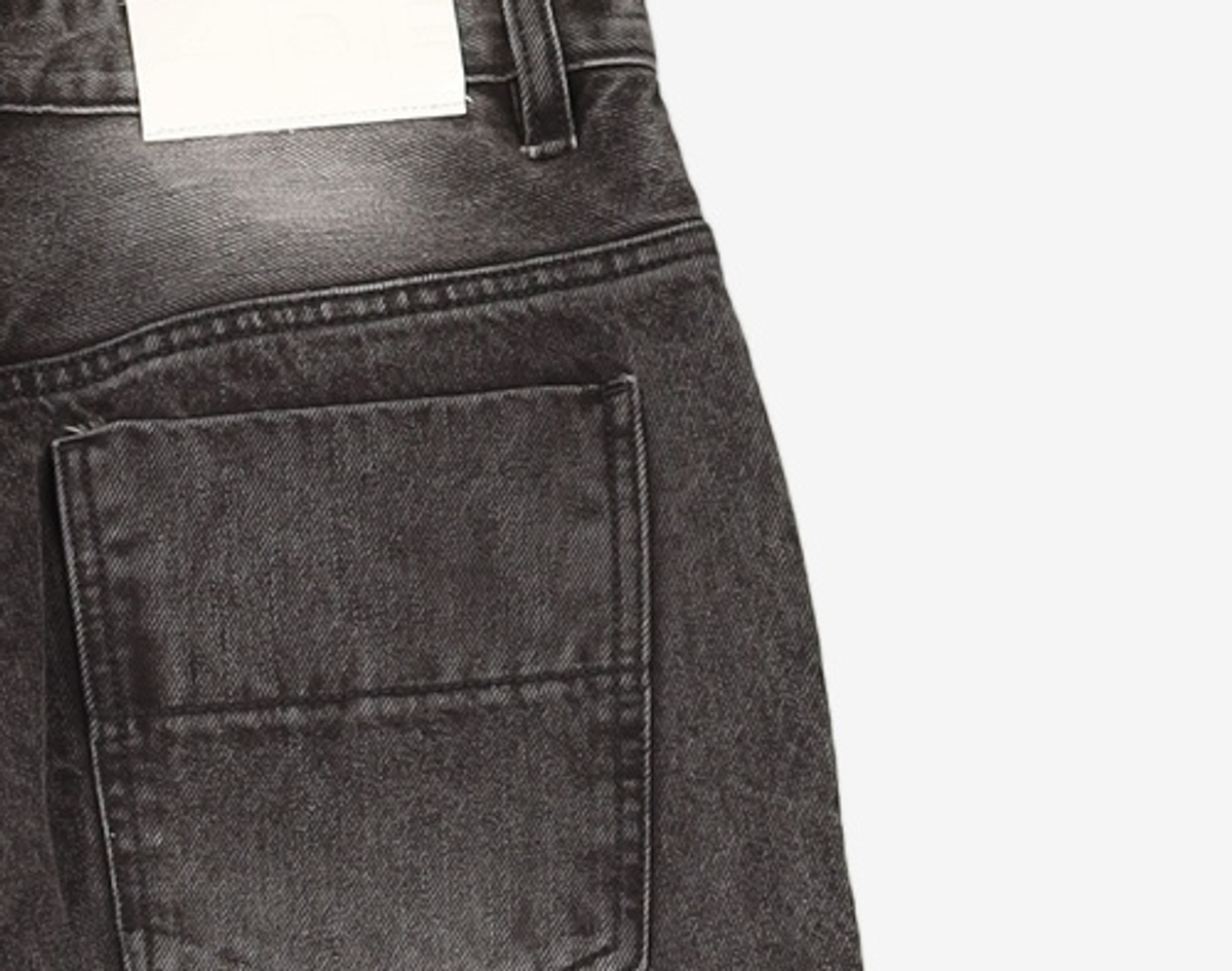 데케트(DECET) Mid Rise Wide Jeans DCPT027AshBlack 30