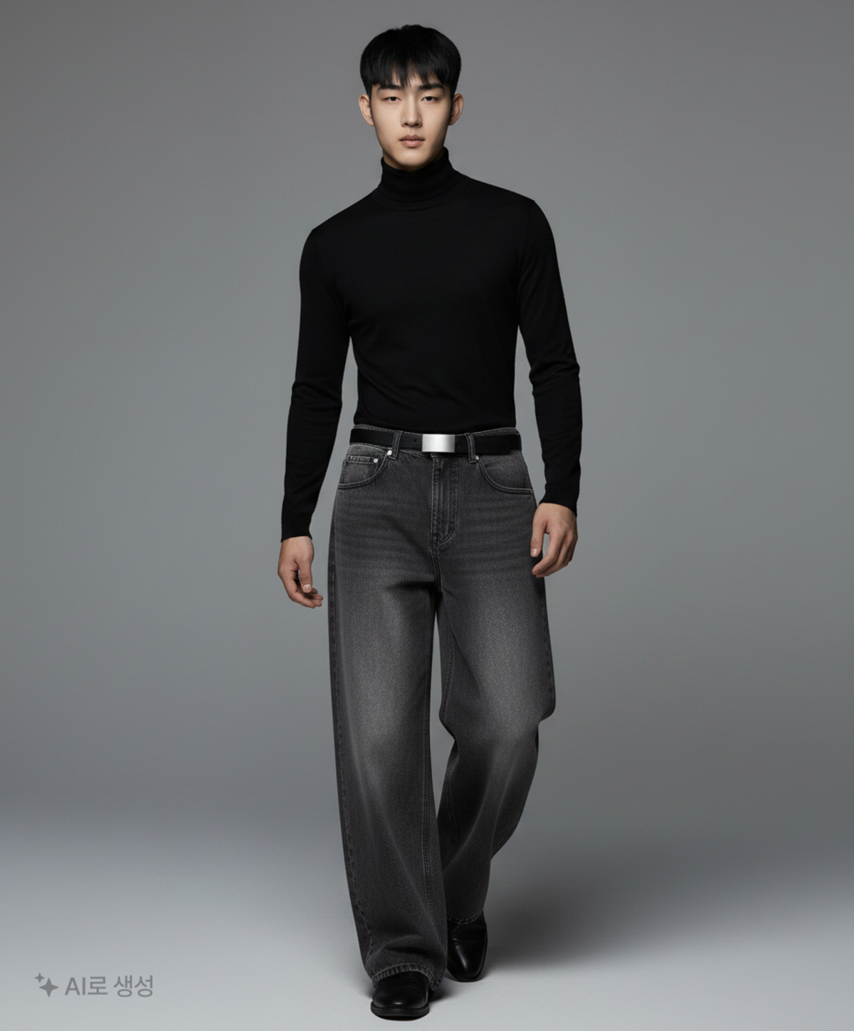데케트(DECET) Mid Rise Wide Jeans DCPT027AshBlack 30