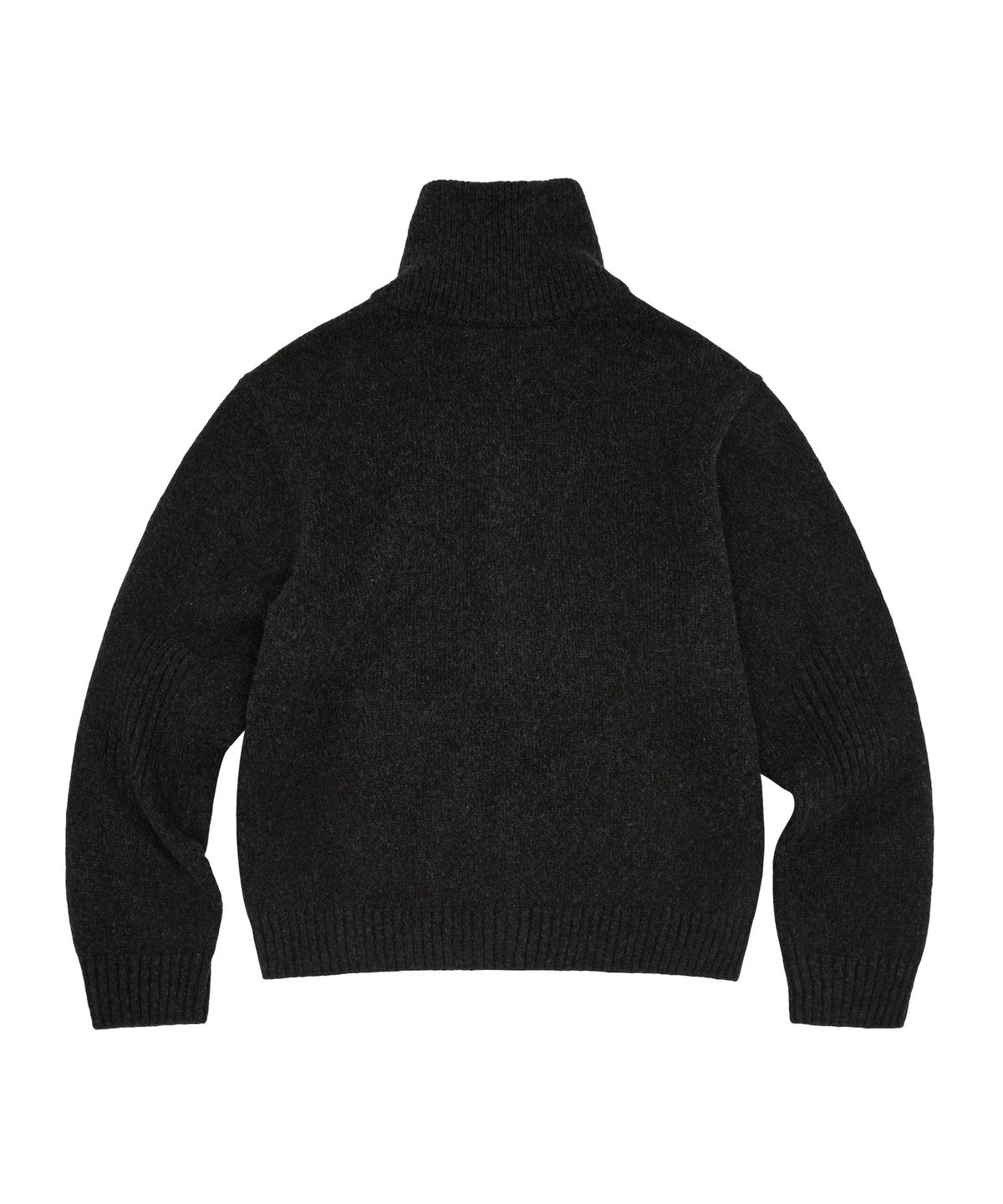 메아(MEA) ALPACA HIGH NECK KNIT ZIP [CHARCOAL]