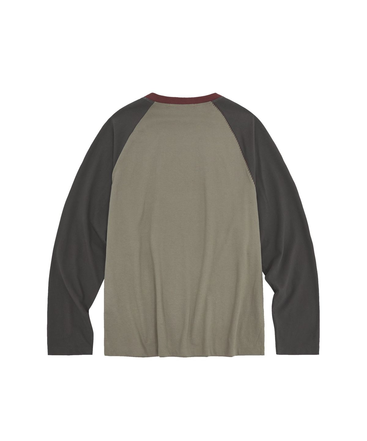 메아(MEA) 3 COLOR RAGLAN STITCH L/S [CHARCOAL]