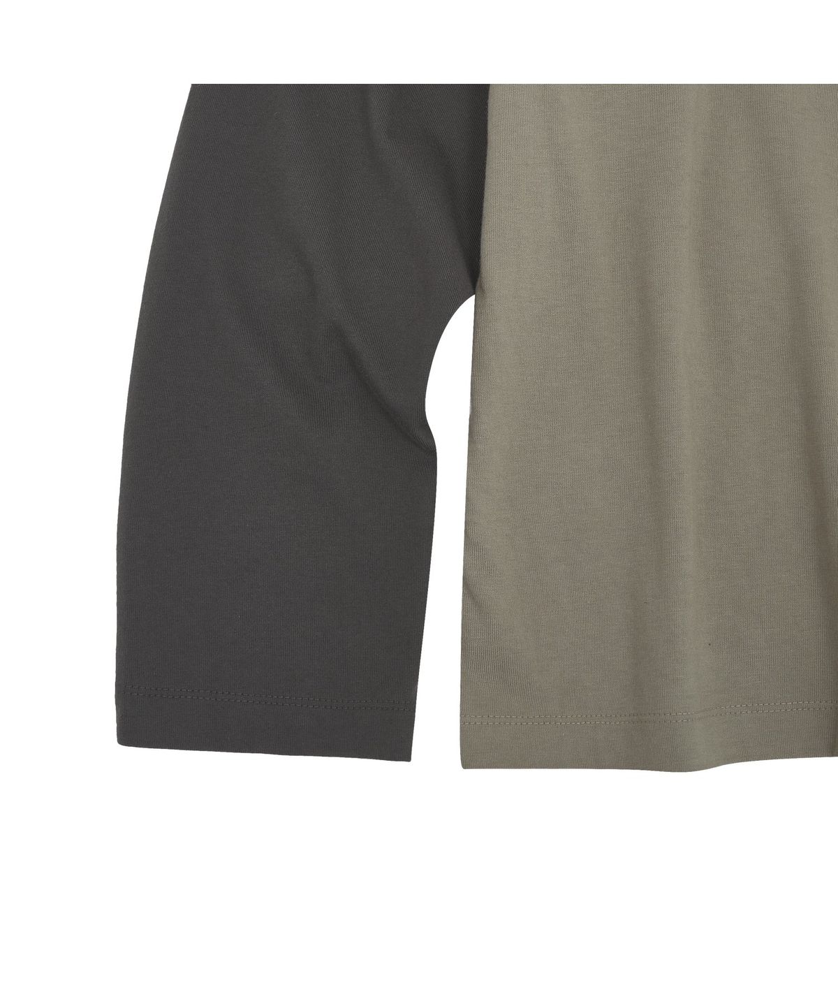 메아(MEA) 3 COLOR RAGLAN STITCH L/S [CHARCOAL]
