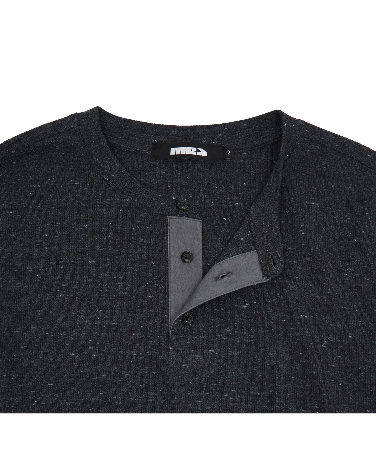 메아(MEA) THERMAL HENLEY NECK L/S [CHARCOAL]