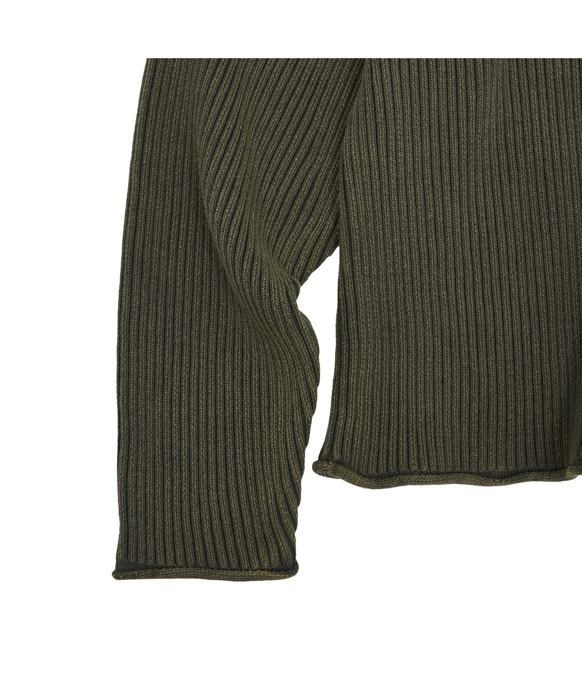 메아(MEA) HIGH NECK HENLEY KNIT [OLIVE GREY]