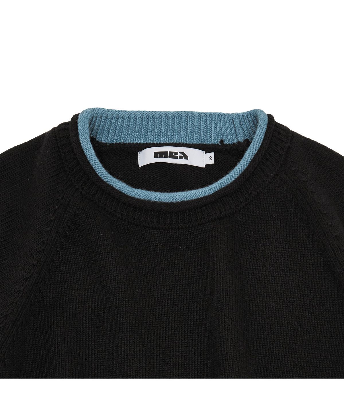 메아(MEA) NECK LAYERED WOOL KNIT [BLACK]