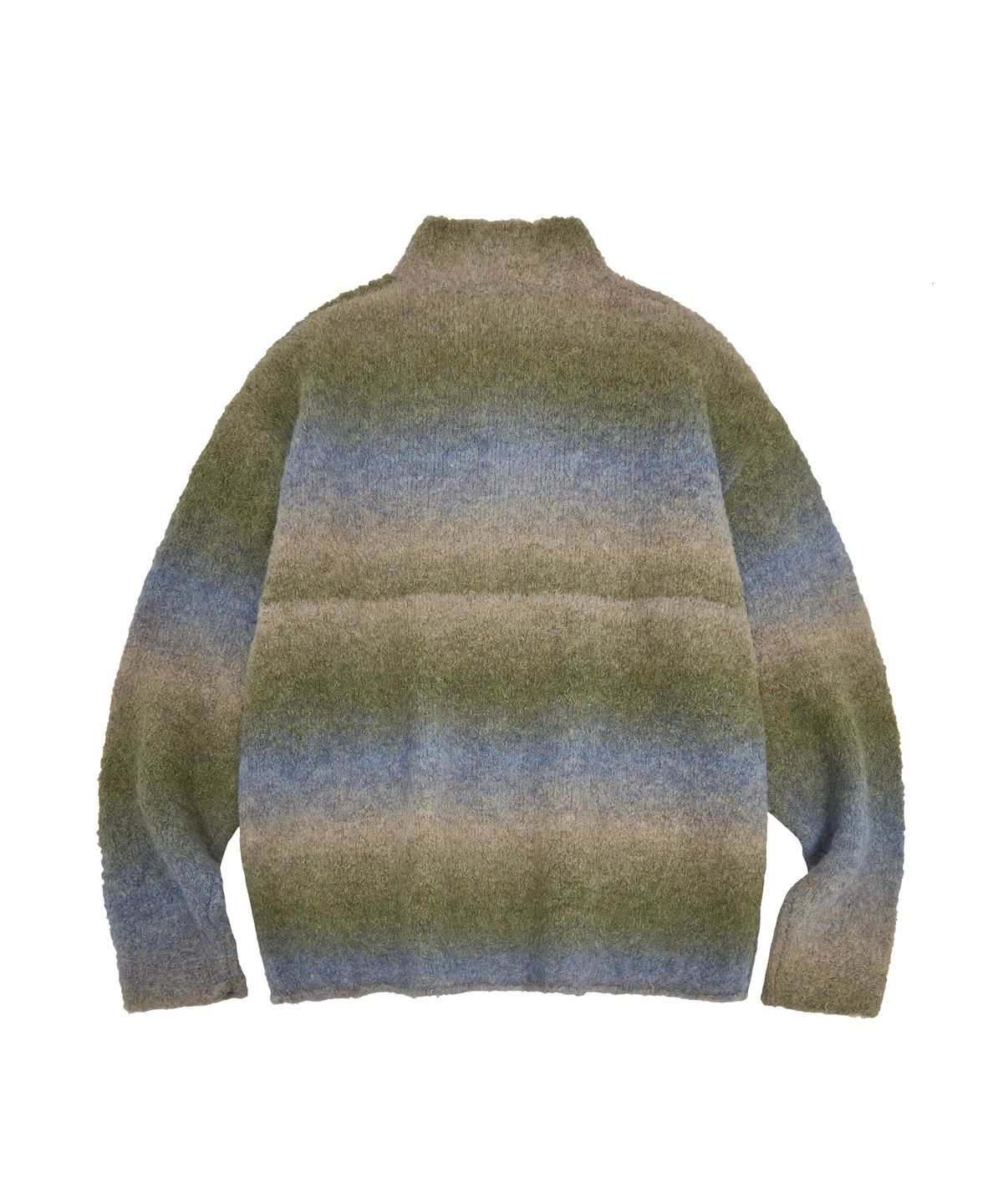 메아(MEA) BOUCLE MOCK NECK WOOL SWEATER [OLIVE]