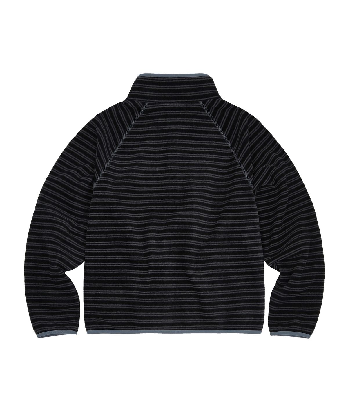 메아(MEA) STRIPE FLEECE HALF ZIP [BLACK]