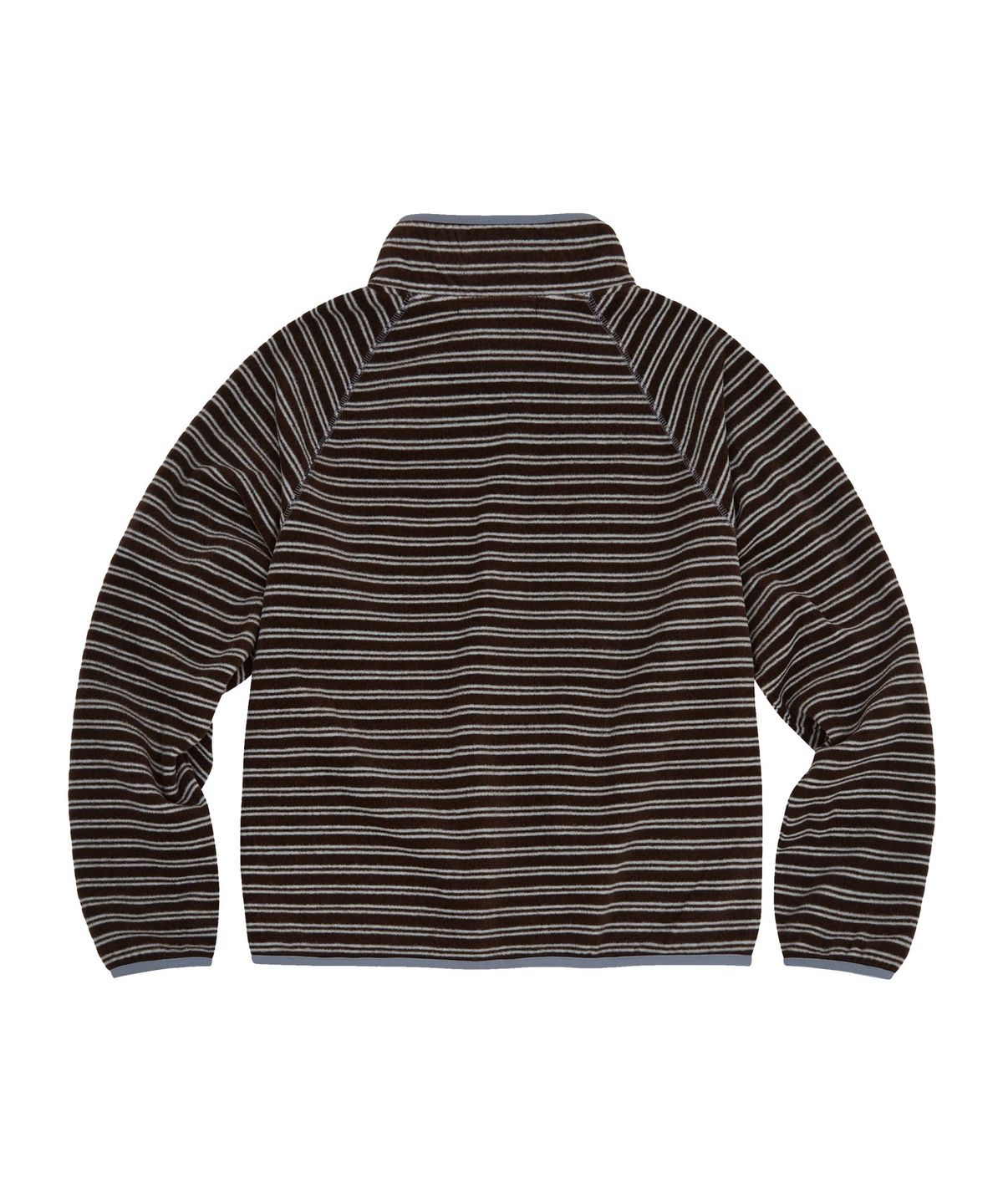 메아(MEA) STRIPE FLEECE HALF ZIP [BROWN]
