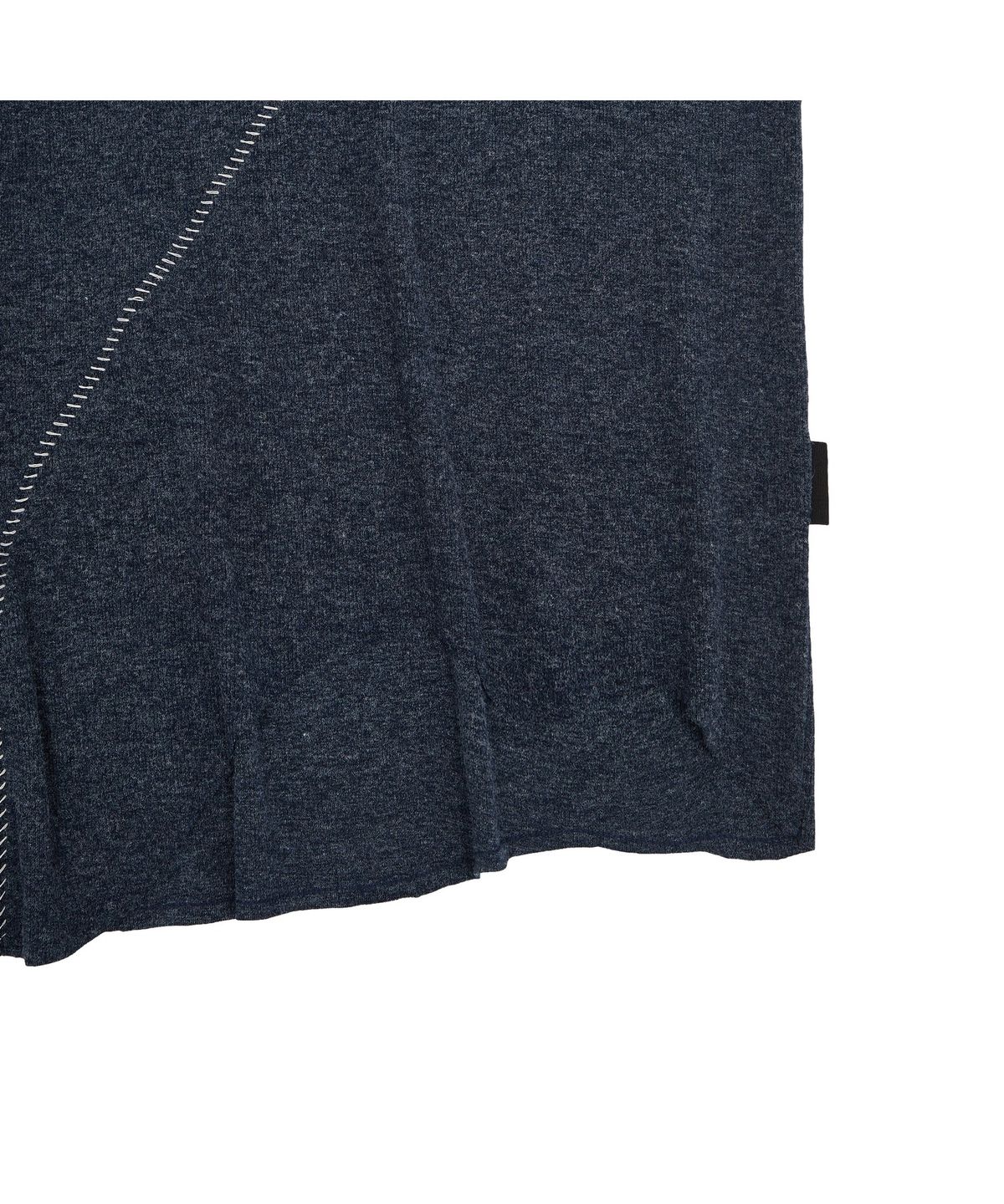 메아(MEA) BRUSHED STITCH KNIT HOODIE  [NAVY]